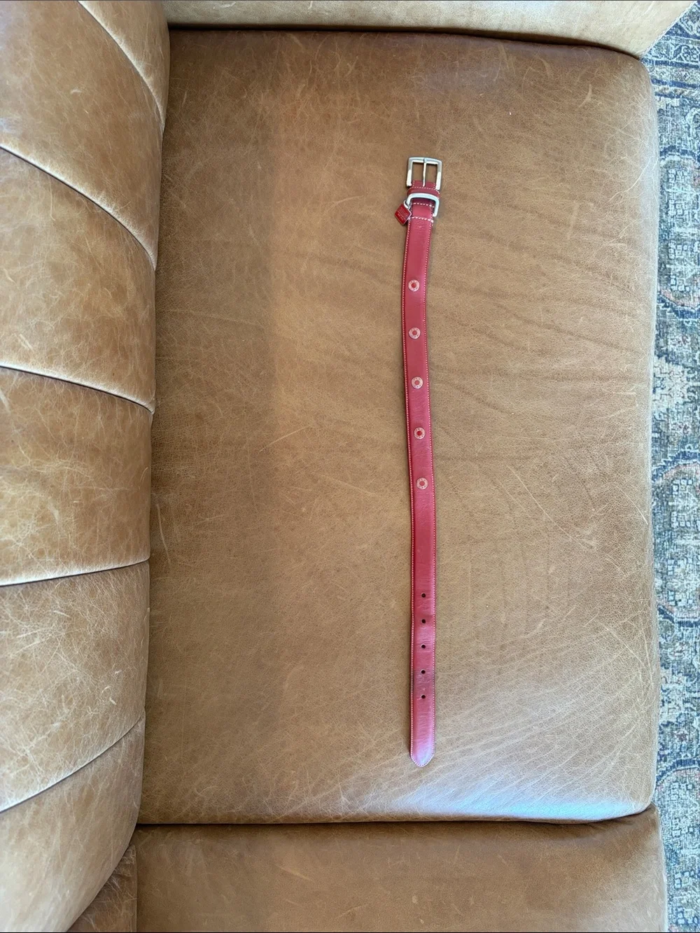 Vintage Coach red dog collar